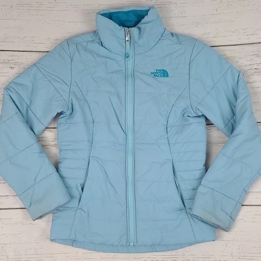 The NorthFace jacket.  Girls Blue size Large 14/16z. Great condition.